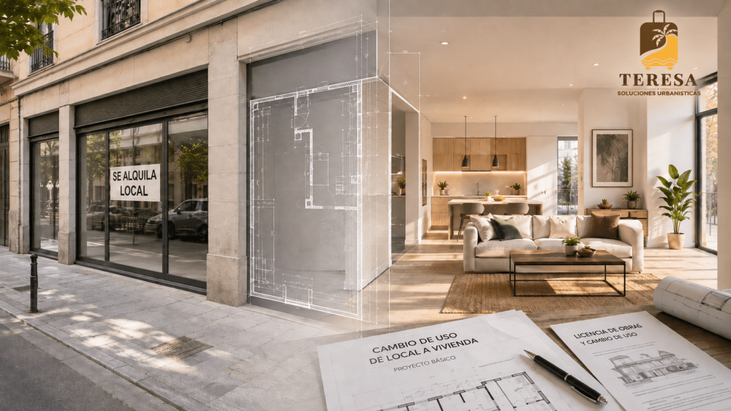 Cambio de uso de local a vivienda | Teresa Soluciones Urbanísticas Cambio de uso de local a vivienda con proyecto técnico y estudio de viabilidad urbanística